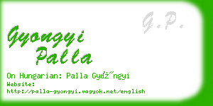 gyongyi palla business card